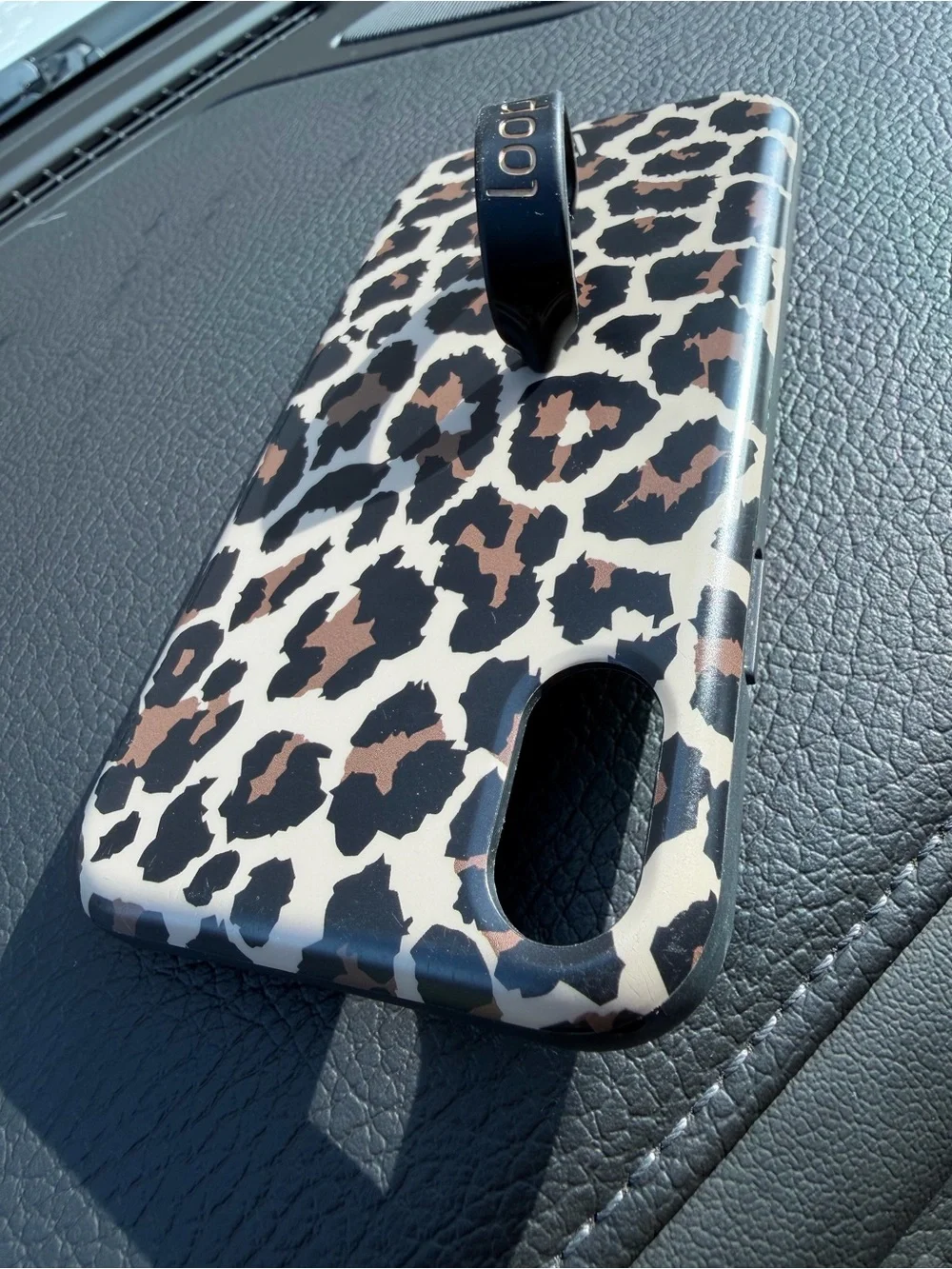 Loopy Case Leopard Print Phone Case in Black, White & Brown